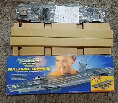 GALOOB Micro Machines Military Sea Launch Command - Aircraft Carrier Top Gun Toy • £199