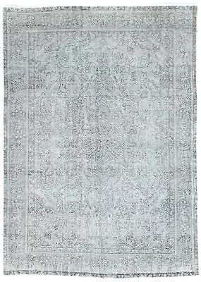 Antique Muted Floral Style Overdyed 6'7X9 Distressed Vintage Oriental Rug Carpet • $892