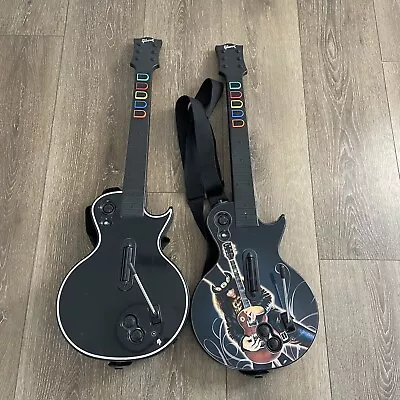 2x Xbox 360 Guitar Hero Wireless Gibson Les Paul Guitars Complete With Straps • $179.99