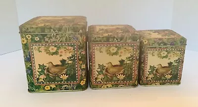 Vintage Pat Albeck For Gisela Graham London Nesting Bird Stacking/Nesting Tins • $15