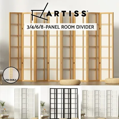 $279.95 • Buy Artiss Room Divider Screen Privacy Wood Dividers Stand Nova 3/4/6/8 Panel
