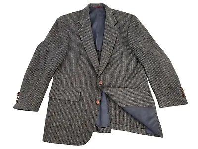 Vtg Hart Schaffner Marx Mens 40S Tweed Striped Herringbone Sport Coat Jacket • $40