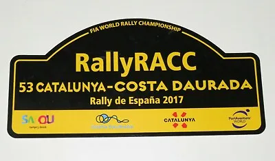 WRC Official  Plaque/Plate  RACC Rally Catalunya Costa Daurada 2017 - K.Meeke • £22.50
