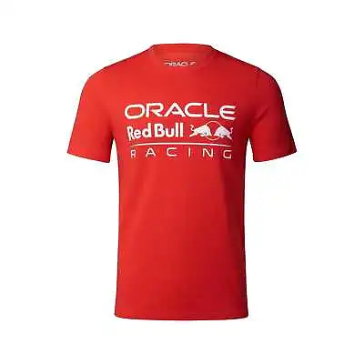 Red Bull Racing F1 Large Front Logo T-Shirt - Flame Scarlet/Grey/Night Sky/White • $29.99