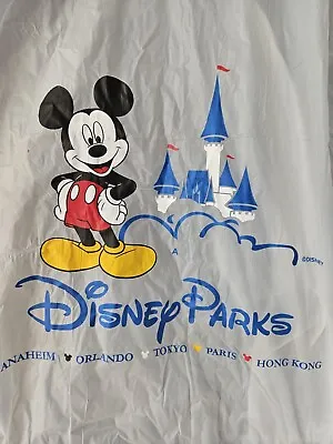 Disney Parks Mickey Mouse Clear Rain Poncho Adult Hood Walt Disney World • $9.99