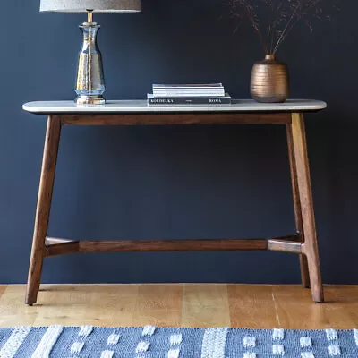 Gallery Mataro White Marble Top Console Table • £442.17