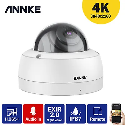£59.69 • Buy ANNKE 8MP Video CCTV IP Camera Outdoor Audio Mic Outdoor Security Kit C800 Dome