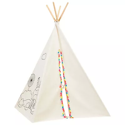 Wonder&Wise Childrens Foldable Canvas Painting Teepee Tent And Markers (Used) • $43.25