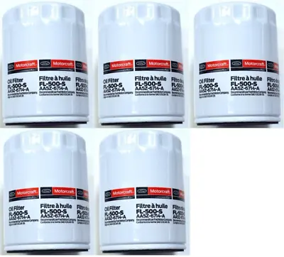 Motorcraft FL-500-S Engine Oil Filter Ford Replacement OE New Version Pack Of 5 • $42.74