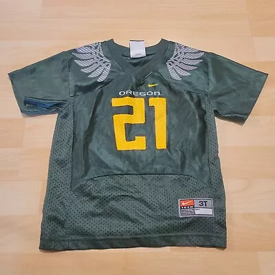 NCAA Oregon Ducks Green Nike Wings Football Jersey 3T Toddler Lamichael James • $29.99