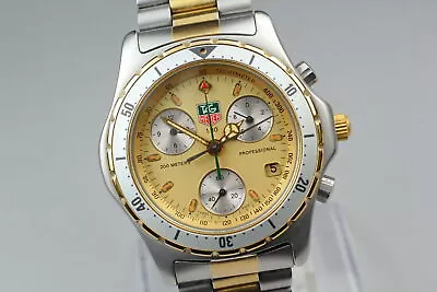 Read [Exc+5] TAG HEUER 575.406 Professional Chronograph Men's Quartz Watch JAPAN • $803.28