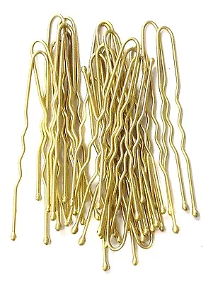36 Long 6.5cm Blonde Gold Waved Hair Bobby Pins Grips Clips Hair Pin • £2.95