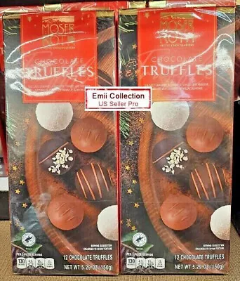 Moser Roth Privat Chocolatiers Winter Red 12 Chocolate Truffles 5.29oz (2 Boxes) • $24.99