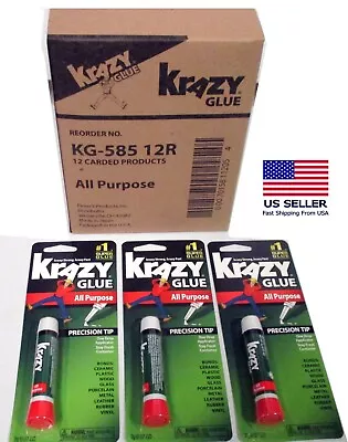 Lot Of 2461248 Pcs-original Krazy Tube Super Glue 2gr. (0.07 Oz) • $2.99