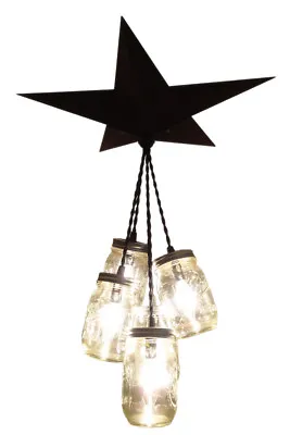 Mason Jar Barn Star Hanging Light • $69.99