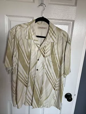 Tommy Bahama Paradise Mens L  Hawaiian 100% Linen Shirt • $13.95