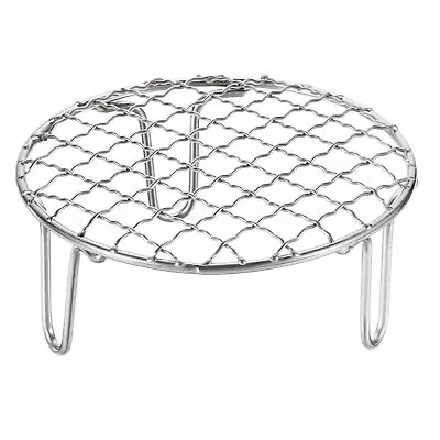 Round Cooking Rack 5  Stainless Steel Cross Wire Barbecue Grill W 50mm Legs • $13.68