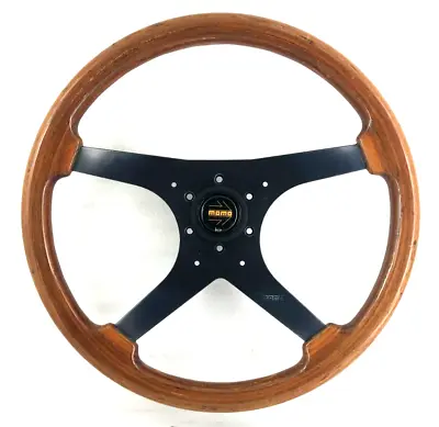 Genuine Momo Sigma 380mm Wood Rim 4 Spoke Steering Wheel. Retro Dated 1984. 7B • $228.48