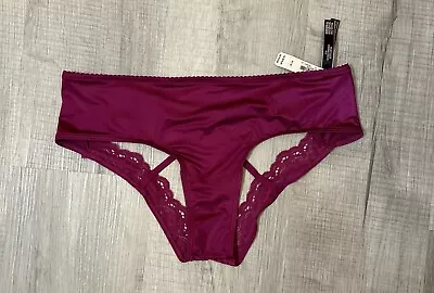 NWT Victoria's Secret Very Sexy Tassel Cheeky Panty Pretty Plum Size M Medium • $21.99