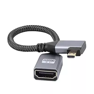 4K Micro HDMI To HDMI Adapter CableRight Angle Micro HDMI Male To HDMI Femal... • $9.70