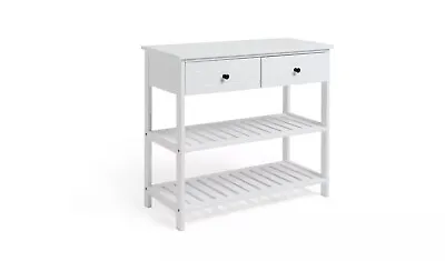 White Console Table With Drawers And Shelves • £79.99
