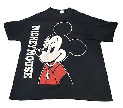 Vintage Disney Designs Tee Shirt Men’s 2XL Mickey Mouse Double Side AOP Y2K 90s • $39.99