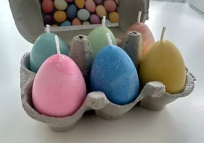 Easter Egg Soy Candles 3-6  Pieces Handmade Multicoloured Egg Candles • £6