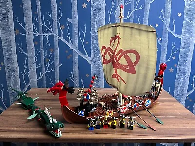 £150 • Buy LEGO 7018 Vikings Ship Challenges The Midgard Serpent 100% COMPLETE W/ Box Instr