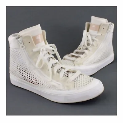Adidas Stella McCartney White Perforated High Top Sneaker Size 10 • $25