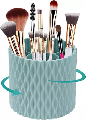 Makeup Brush Holder 360° Rotating Makeup Organizer 5 Slot Makeup Brushes Cup Pe • $14.43