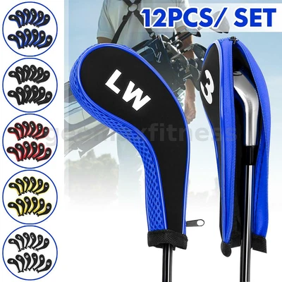 $20.69 • Buy 12PCS Rubber Head Cover Golf Iron Putter Headcover Set Golf Club Head Cover