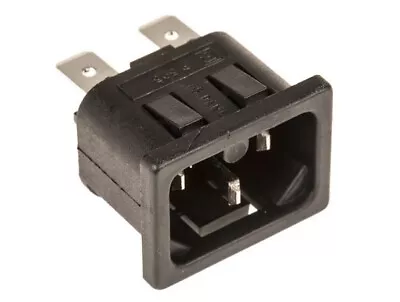 Bulgin C16 Snap-In IEC Connector Male 10A 250 V     PX0595/15/63 • £3