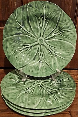 Gardeners Eden 11  Melamine Cabbage Leaf Dinner Plates Set Of 4 NEW • £38.61