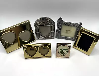 Lot Of Solid Brass & Silver Metal Miniature Picture Frames • $18