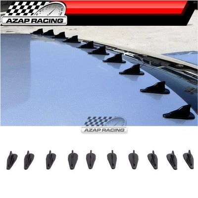$9.29 • Buy Universal EVO Style PP Roof Shark Fins Spoiler Wing Kit Vortex Generator 10PC