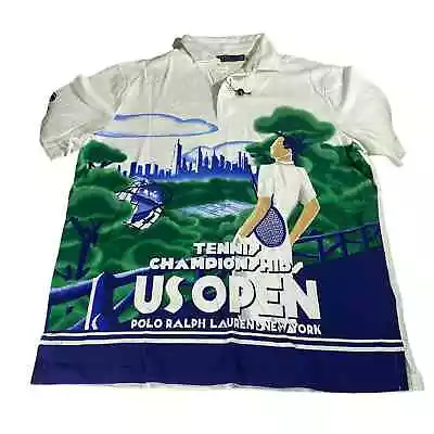 Polo Ralph Lauren US Open Mesh Graphic Polo Shirt Men's L • $100