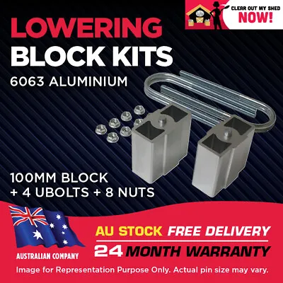 Lowering Block Kit Ford Falcon XG XH UTE VAN WAGON 4  (100mm) With 14mm Ubolts • $123.95