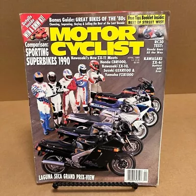 Motorcyclist Motorcycle Magazine / April 1990 / Honda Cbr1000 • $6.75