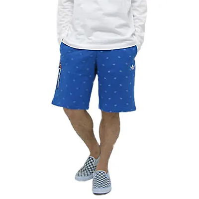 $50 • Buy Adidas Trefoil Men's Casual Knit Shorts - Blue