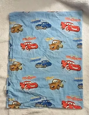 Disney Cars Toddler Bed /Crib Top Sheet. Lightning McQueen Tow Mater Doc Hudson  • $14.97