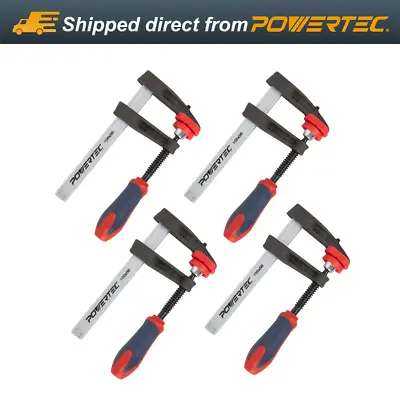 POWERTEC 71591-P2 4-Inch F Clamp Heavy Duty F Style Bar Clamps Woodworking 4PK • $59.99