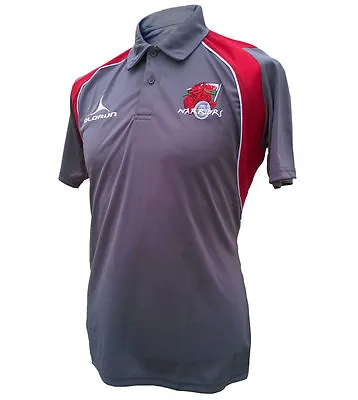 Olorun Welsh Warriors Supporters Polo Shirts Grey/Red Size S-4XL • £8