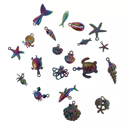  20 Pcs Nautical Bracelet Charms Present Ornaments Sea Life Pendant Octopus • £11.28