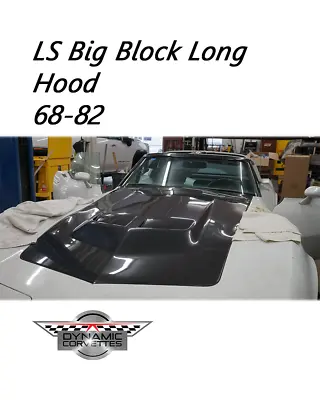 C3 Corvette Custom Fiberglass LS Big Block Long Hood 1968-1982 • $1450