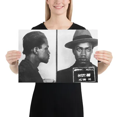 Malcolm X Mug Shot Mugshot Poster • $12