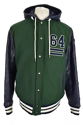 UCLA Green Varsity Jacket Size S Mens College Outdoors Outerwear Menswear • £13.59