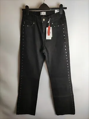 Mango Brigitte Studded Black Women's Jeans Size UK 10 **** V189 • £18.99