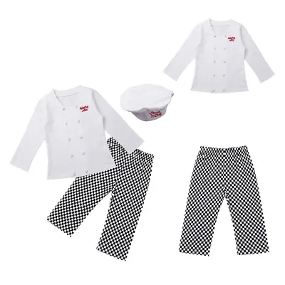 3pcs/set Baby Girl Boy Cook Chef Carnival Party Fancy Costume Outfit 6-24M Photo • £5.12