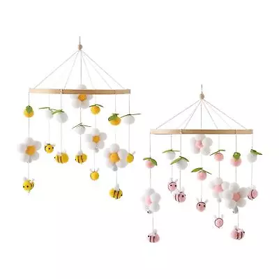 Nursery Crib Mobile Fresh Flowers And Bees Montessori Toys For Baby Infants • $14.69