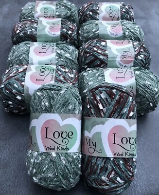 £7.99 • Buy My Love Wool Kinds Chenille Eyelashes Knitting Crochet Yarn 10x 100g Balls#01